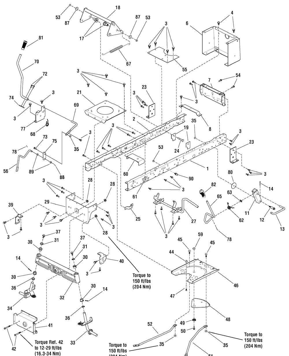 Frame And Front Axle Group - Welded Axle (7501046_7501120) Diagram and Parts List for 7800483-ELT22460F 2009 Briggs and Stratton Lawn Tractor